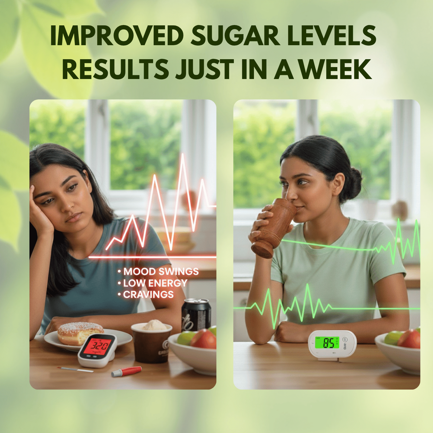 Sugar Balance Wooden Water Glass | Buy 1 Get 1 free at only @699