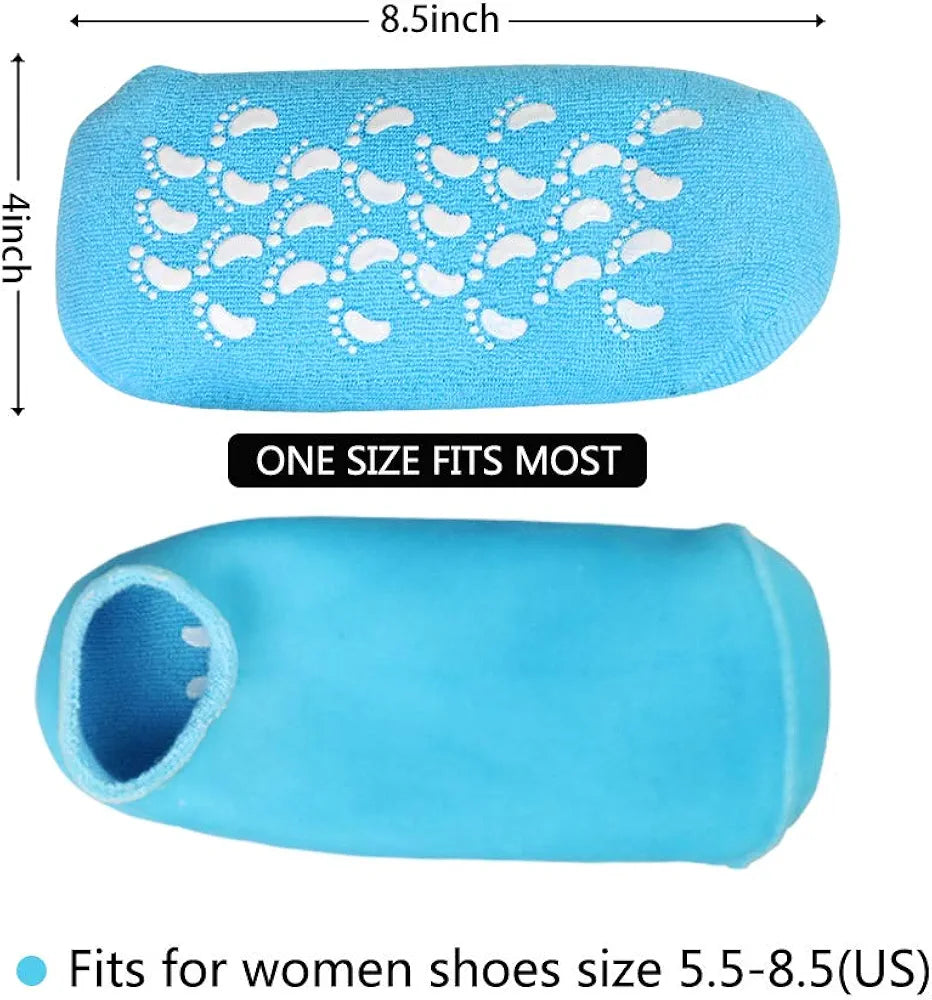 Moisturizing Socks, Gel Socks Soft Moisturizing Gel Socks, Gel Spa Socks for Repairing and Softening Dry Cracked Feet Skins )