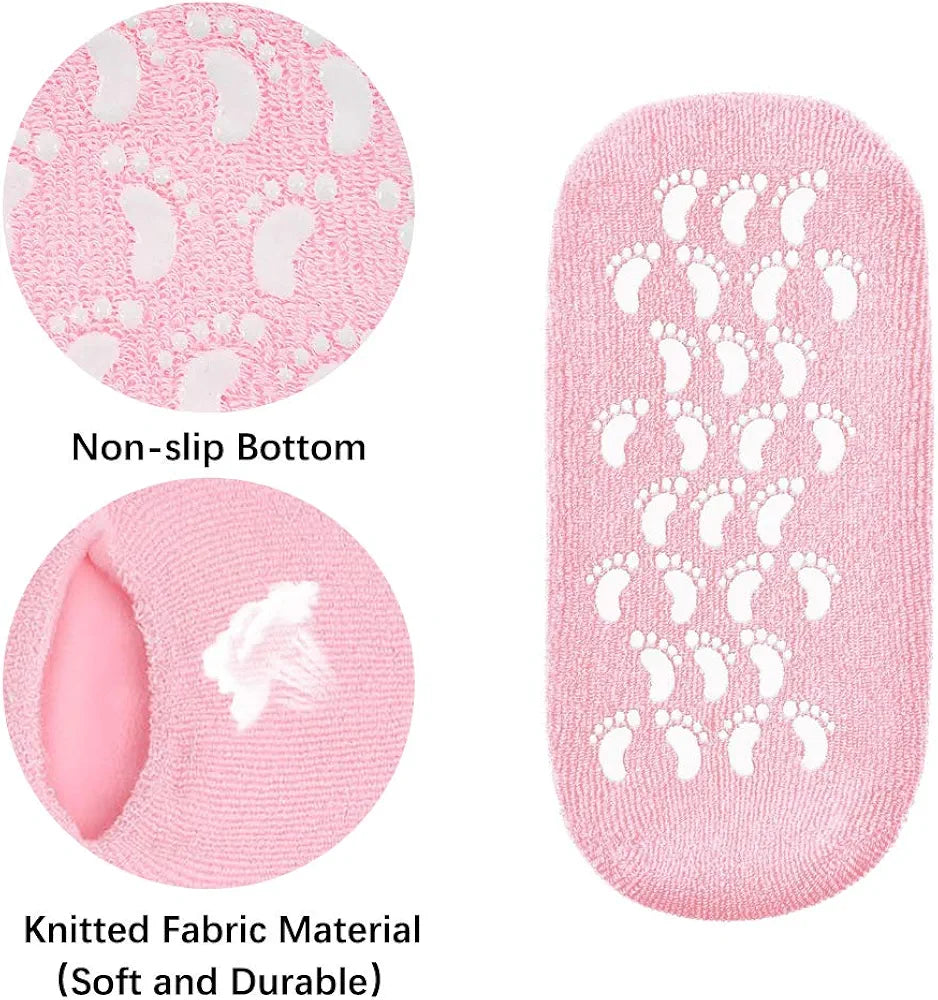 Moisturizing Socks, Gel Socks Soft Moisturizing Gel Socks, Gel Spa Socks for Repairing and Softening Dry Cracked Feet Skins )
