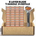 Smart Shave Deal – 24 High-Performance Razor Refills + FREE Handle